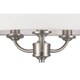 image 6 of COSYLYTE Winston 3 Light Classic Faux Linen Shade Ceiling Light - Brushed Nickel | Silver | Brushed Nickel | 1