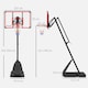image 5 of SPORTNOW Adjustable Basketball Hoop with Weighted Base, 2.4-2.9m, Red