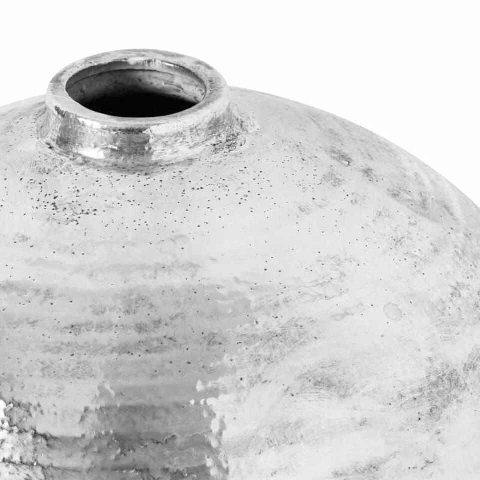 image 1 of Large Hammered Astral Vase - Ceramic - L40 x W40 x H57 cm - Silver Grey