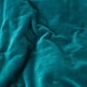 image 2 of Homescapes Teal Green Velvet Quilted Throw - 125 x 150 cm | Green | 1