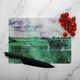 image 2 of Classic Green Countryside Glass Chopping Board | Multi