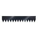 image 2 of Metal Garden Border Edging 1m Saw Tooth Spikes - Set of 5 | Grey | Grey