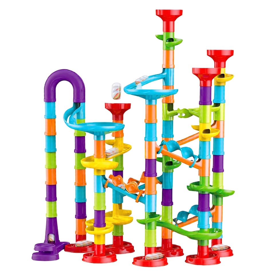 image 1 of The Magic Toy Shop Marble Run Game Toy Set 113 Piece 3D Educational STEM Building Kit