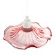 image 3 of Designer Ribbed Rose Pink Glass Pendant Shade with Wavy Ruffled Edge