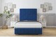 image 1 of Sloomy Langston Navy Plush Bed Frame With Mattress With 50" Upholstered Headboard 3' Single