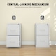 image 5 of HOMCOM 2 Drawer Filing Cabinet Steel File Cabinet for A4 Letter Size Cream