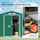 image 4 of Outsunny 7 x 4ft Garden Shed Storage with Foundation Kit and Vents, Green