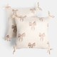 image 3 of OHS 2 x Bows Matte Velvet Cushion Covers Home Decor | Cream | Cream/Natural