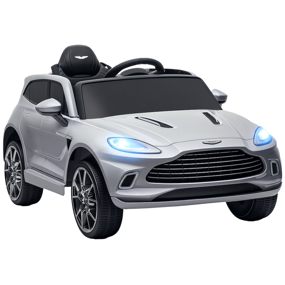image 1 of AIYAPLAY Aston Martin DBX Licensed 12V Kids Electric Car w/ Remote, Grey