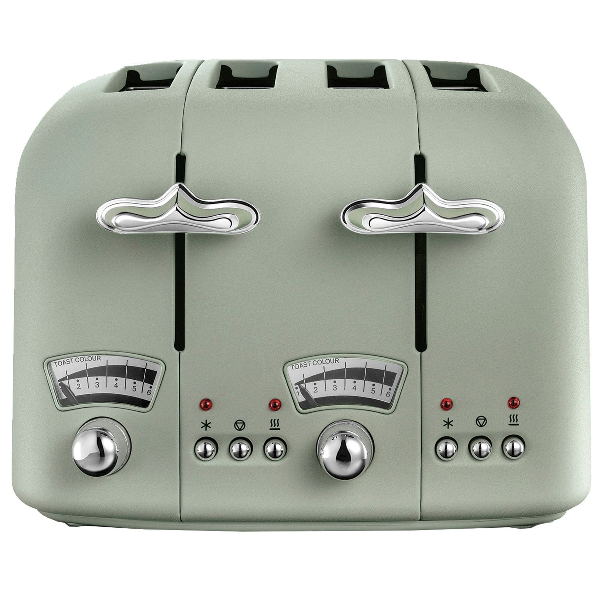 Delonghi 4 Slice Argento Toaster Green