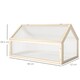 image 3 of Outsunny Wooden Cold Frame Greenhouse Garden Polycarbonate Grow House, Natural