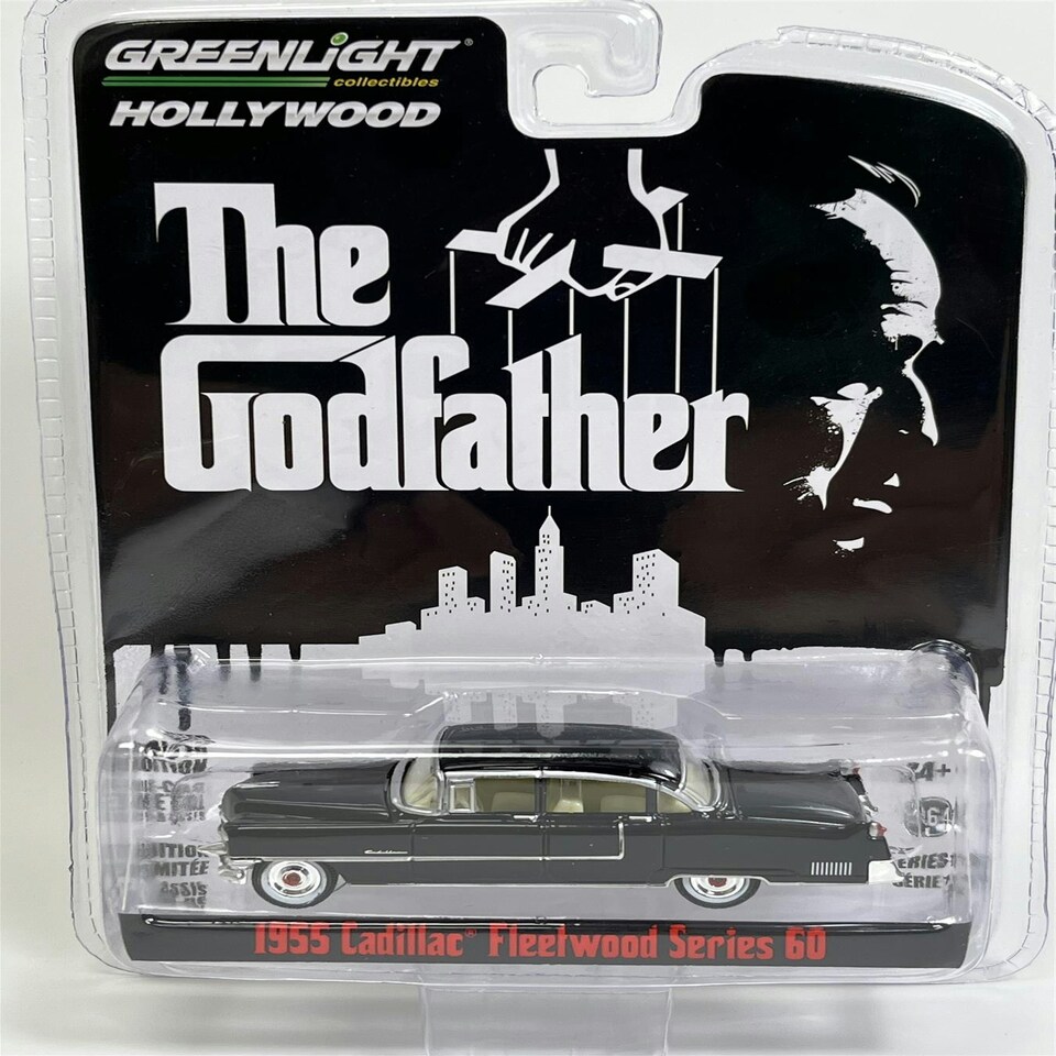 image 1 of The Godfather 1955 Cadillac Fleetwood Series 60 1:64 Scale Greenlight 44740B
