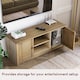 image 6 of Vida Designs Panama 2 Door 1 Shelf Flat Screen TV Unit Stand, Solid Pine Wood