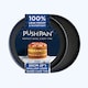 image 1 of PushPan Set of 2 x 8 Inch Shallow Cake Tins Grey/Pewter