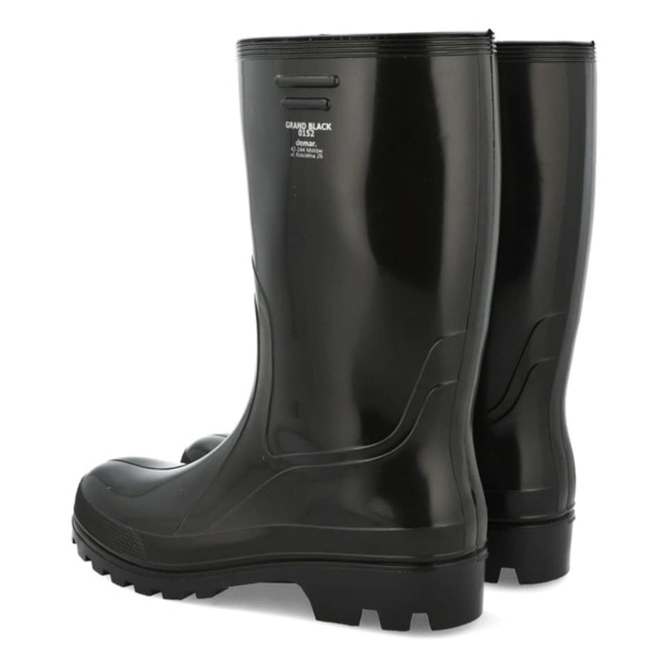 image 1 of Grand Men's Black Waterproof PVC Wellies with Heel Energy Absorption EU45