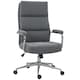 image 1 of HOMCOM Linen Fabric Office Desk Chair with Tilt Function, Charcoal Grey | Grey | One Size