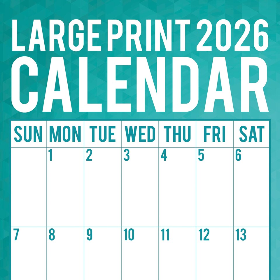 2026 Square Wall Calendar - Large Print Calendar