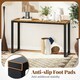 image 8 of COSTWAY Outdoor Rectangle Patio Side Table w/Metal Frame Brown