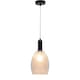 image 2 of Birch - Clear Fluted Glass Black Deco Pendant Fitting