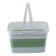 image 4 of Interiors By Premier Collapsible Laundry Basket in Green & White,Folding Hamper With Handles,Washing Bin,Foldable Utility Basket Green