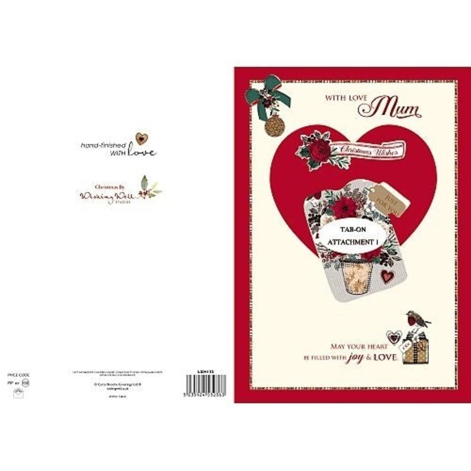 image 1 of Mum - Nice Verse Hand Finished Nice Verse New Christmas Greeting Card
