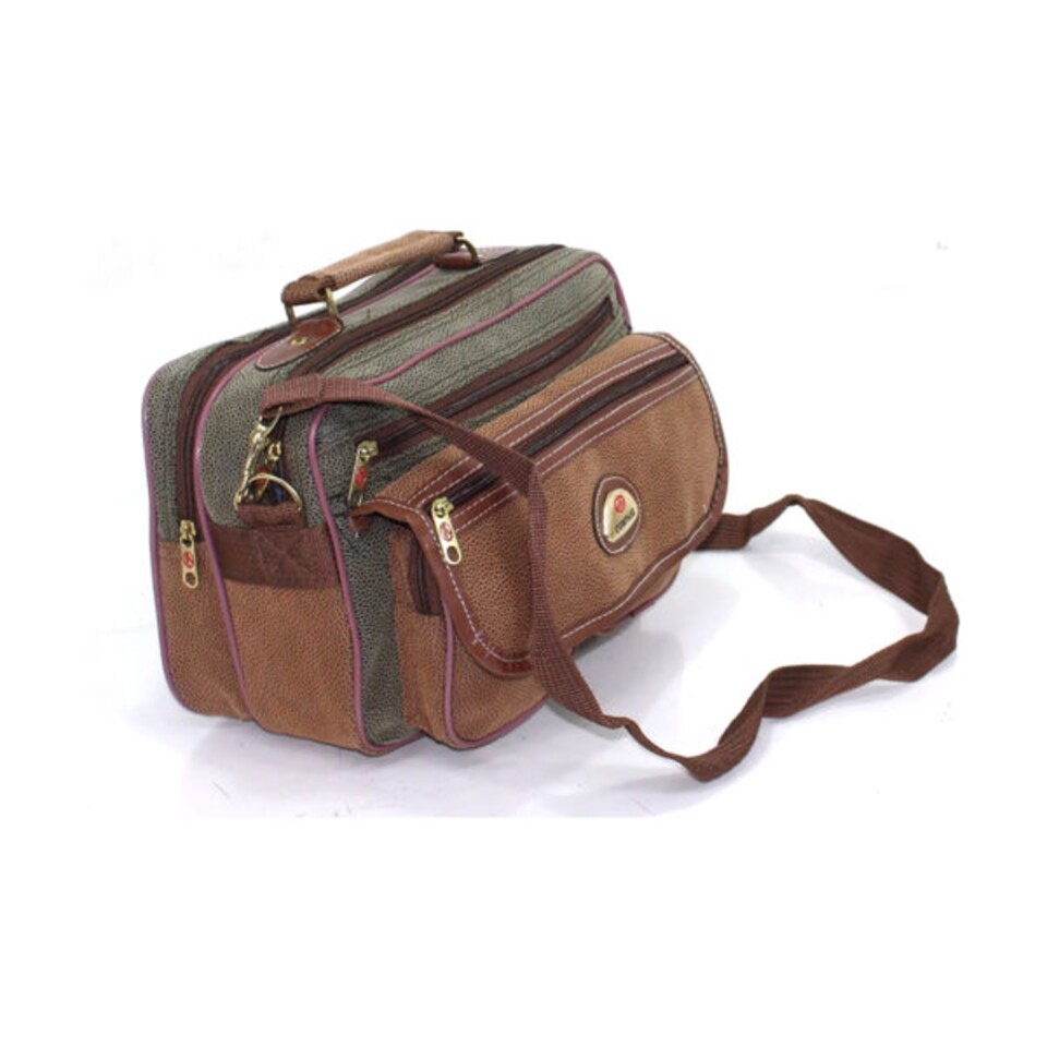 image 1 of Men Pu Leather 31x 23 x 20 Cabin Approved Messenger Travel Bag - 14L