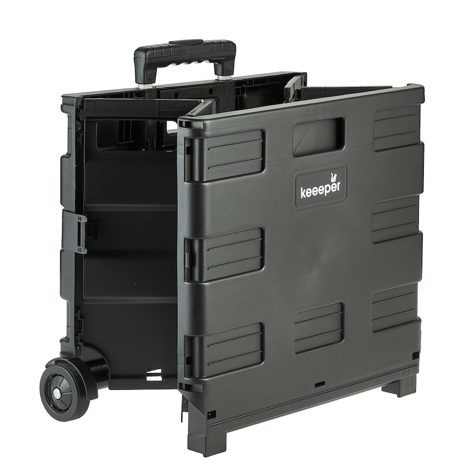 image 1 of Keeeper Olli Foldable Shopping Trolley 65 Litre with 2 Wheels - Black | Multi