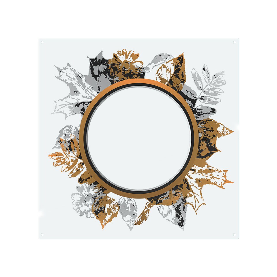 image 1 of Paint Print Autumn Decoration Splash Back | White