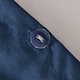 image 4 of OHS Microfibre Reversible Plain Duvet Cover and Pillowcase Set, Single - Grey/Navy Blue