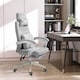 image 2 of Vinsetto Office Chair, Ergonomic Desk Chair, High Back Fabric Work Chair with 160 Reclining Backrest, Retractable Footrest, Neck and Lumbar Pillow for Home and Study, Grey