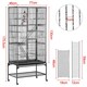 image 3 of Yaheetech 175.5 cm Tall Extra Large Pet Cage for Small Animals Black