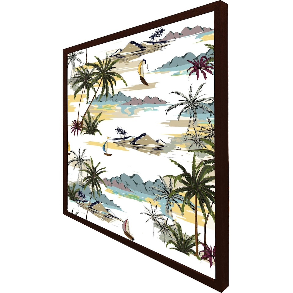 image 1 of Palm trees (Picture Frame) Brown | S