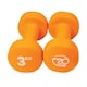 image 4 of Fitness Mad Dumbell Set (Pack Of 2) - Orange - 3kg