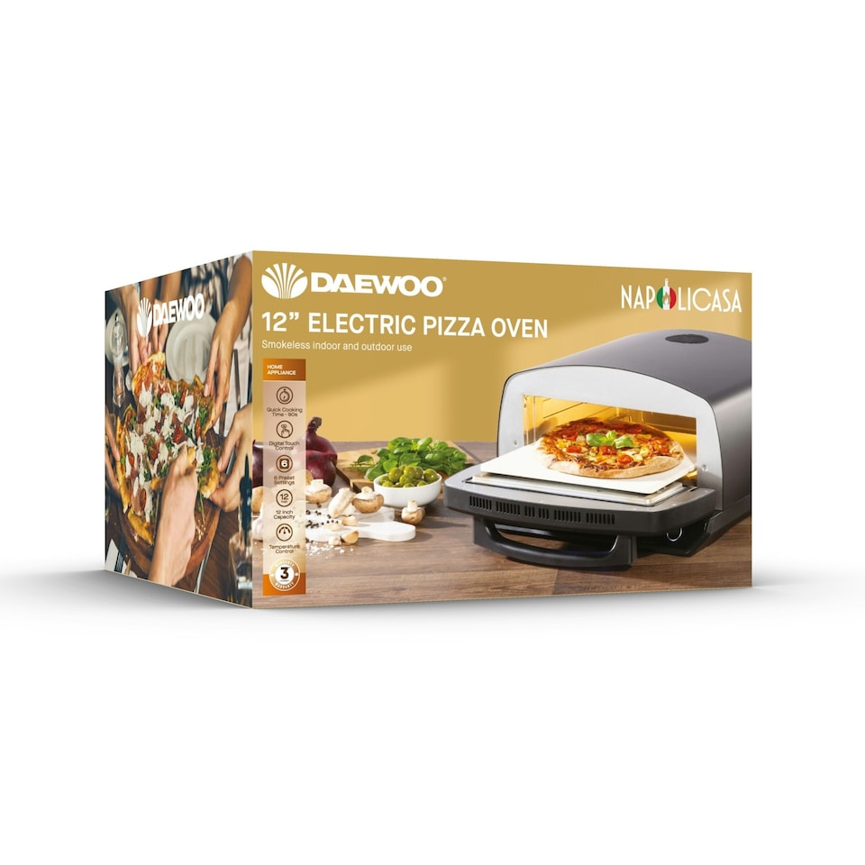 image 1 of Daewoo Napolicasa 12 inch Electric Pizza Oven Cooker
