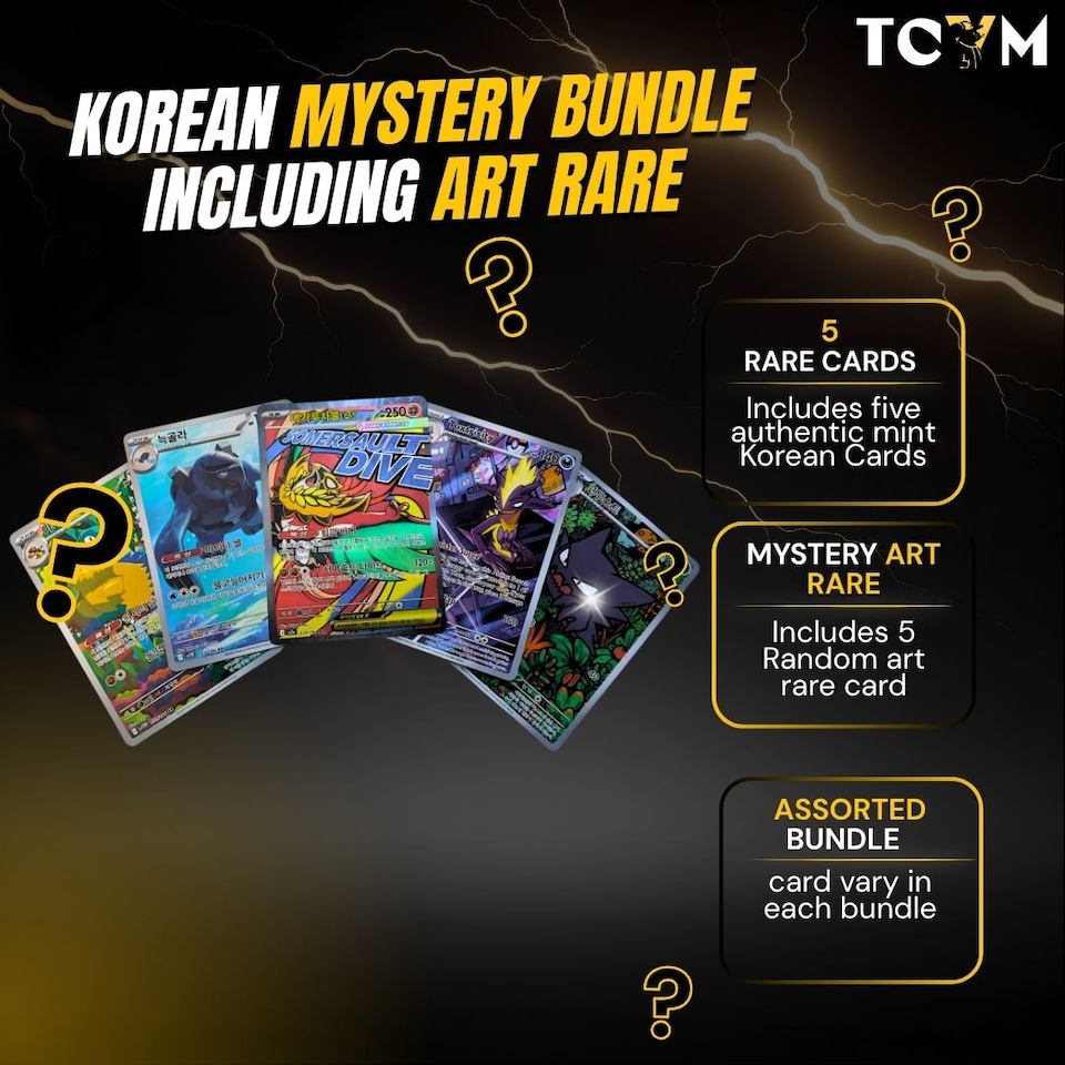 image 1 of Pokemon Korean Art Rare Card Bundle - 4 Assorted Rare Cards from Random Sets - TCYM Product