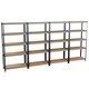 image 10 of Home Vida 5 Tier Heavy Duty Adjustable Steel Garage Shelving, Galvanised - Holds 875kg - (Set of 4) | Silver | Silver | Medium