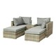 image 1 of Wentworth 4 Seater Multi Relaxer Set with Cushions - Synthetic Rattan - H52 x W75 x L40 cm - Natural