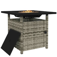 Outsunny 50,000 BTU Rattan Fire Pits for Garden, Fire Pit Table