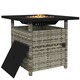 image 1 of Outsunny 50,000 BTU Rattan Fire Pits for Garden, Fire Pit Table