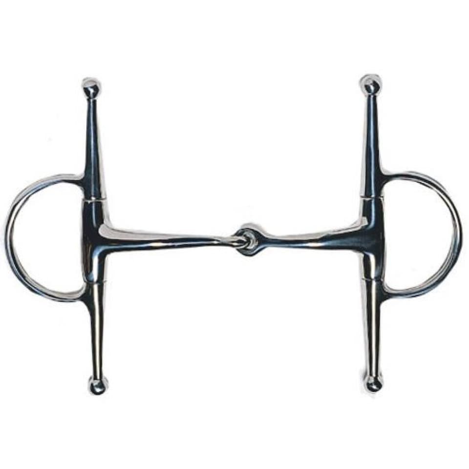 Korsteel Stainless Steel Jointed Full Cheek Snaffle Bit II | Silver | Silver | 6in | 1