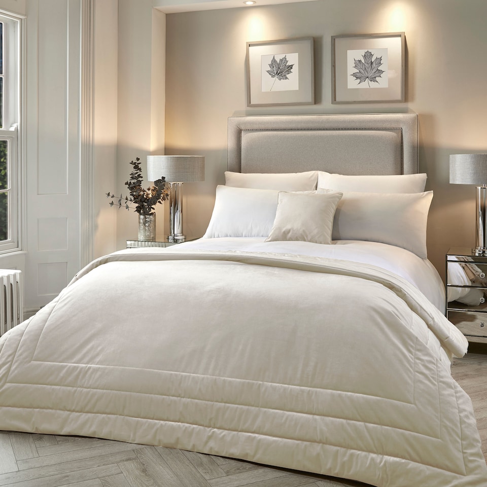 image 1 of Laurence Llewelyn-Bowen Chic Bedspread Ivory