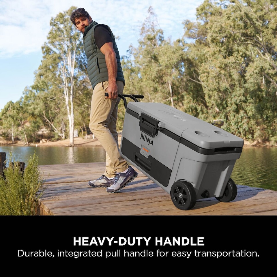 image 1 of Ninja FrostVault 65QT/61L Wheeled Cooler with Dry Zone, Slate Grey FB265EUUKGY