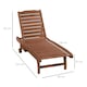 image 7 of Outsunny Wooden Sun Lounger Outdoor Patio Sun Bed w/ Pull-out Table