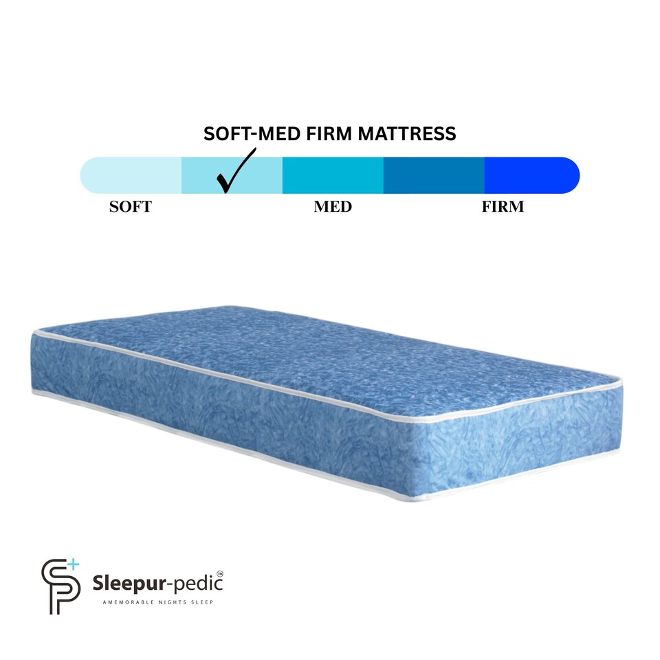 image 1 of Single Waterproof Mattress with Breathable Nautilus Fabric Cover,Hybrid Memory Foam And Spring Mattress, 7 Inch/18cm Deep, Easy Wipe Clean, Ideal for Kids, Care Homes & Rentals, 90x190cm