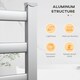 image 7 of HOMCOM 6 Bar Electric Towel Warmer Aluminum Wall Mounted & Free Standing Silver