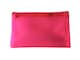 image 1 of 8x5" Frosted Pink Pencil Case - See Through Exam Clear Translucent