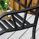 image 8 of Outsunny Metal Loveseat 2-Seater Outdoor Furniture w/ Ergonomic Armrest