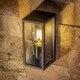 image 3 of CGC MARINA Black E27 Outdoor Wall Light Box Lantern Clear Diffuser IP44 Black