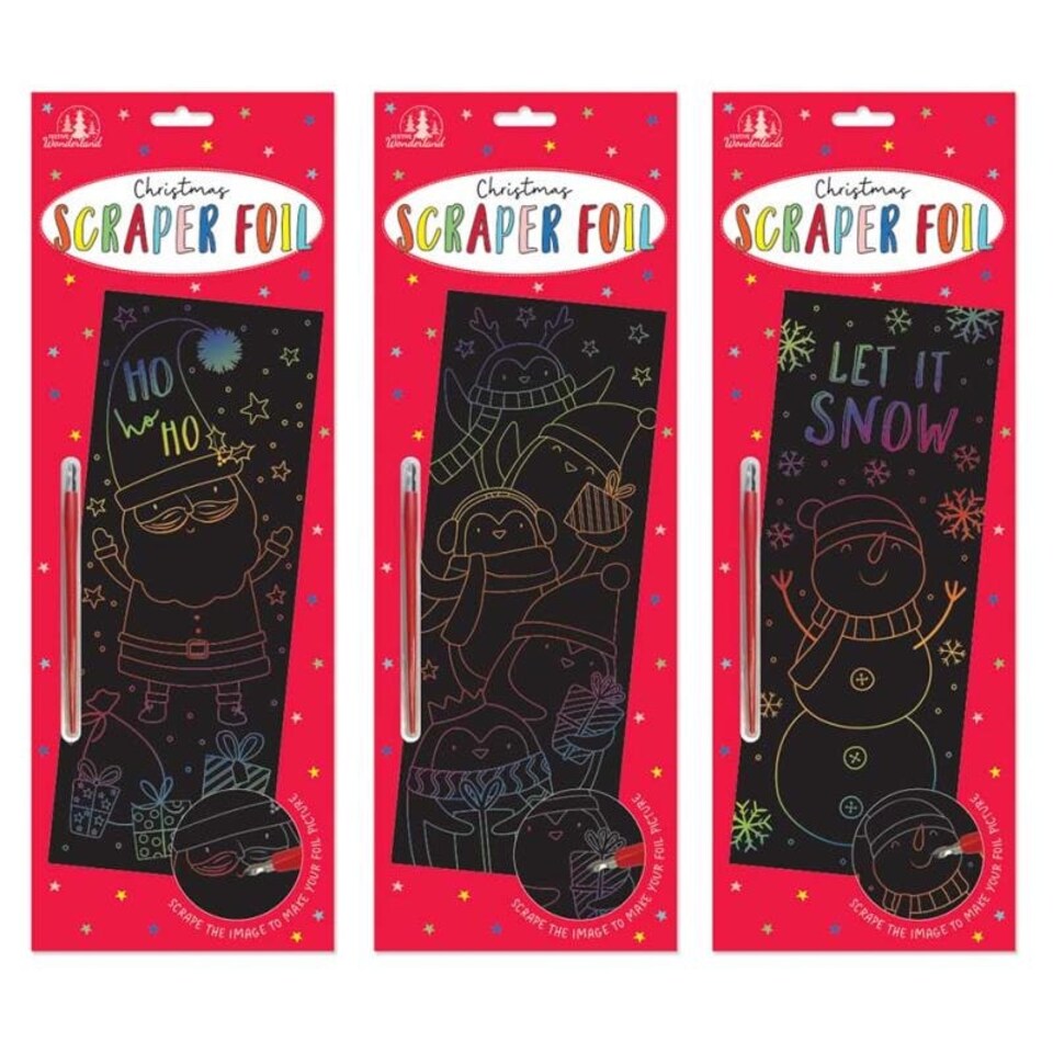 image 1 of Christmas Scraper Rainbow Foil