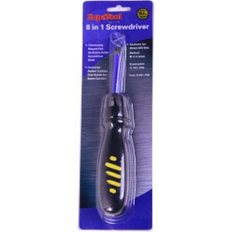SupaTool 8 in 1 Multi-Screwdriver - Black - One Size